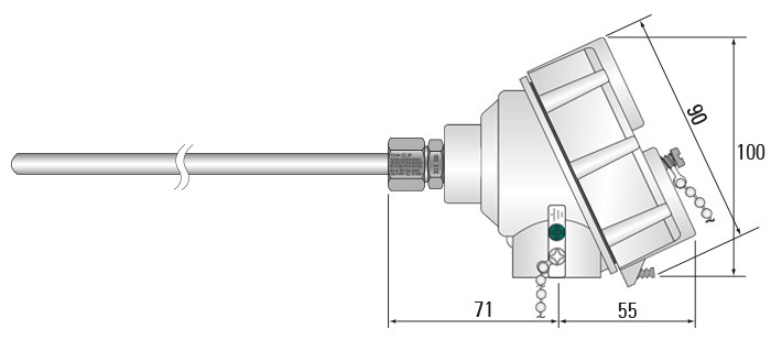 IECEx Approved Thermocouples with Die Cast Alloy Head