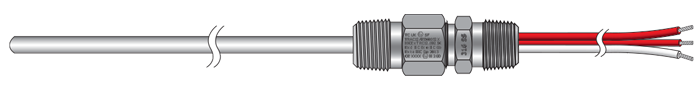 IECEx Approved RTD Pt100 Sensors with Termination Entry Gland