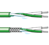 Flexible Type K thermocouple cable with silicone rubber insulation for harsh or vibrating environments