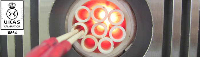 thermocouples in calibration furnace