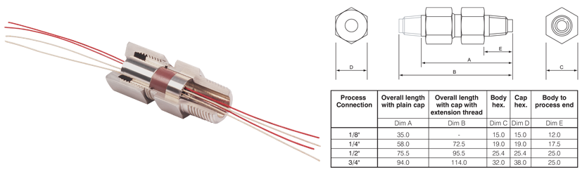 IECEx Feedthroughs for multiple wires and probes