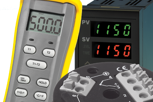 Hand held temprature indicators, temperature transmitters and temperature controllers