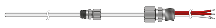 RTD, PRT, Pt100 Sensor with Terminal Entry Gland