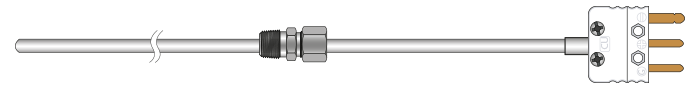 RTD, PRT, Pt100 Sensor with Miniature Plug