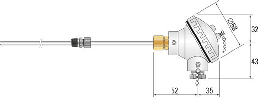 RTD, PRT, Pt100 Sensor with Miniature Head