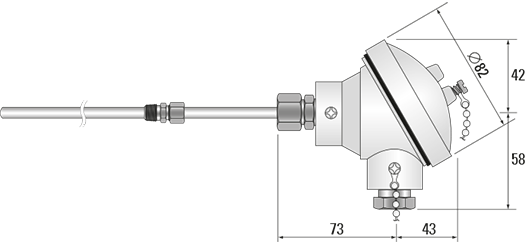 RTD, PRT, Pt100 Sensor with Stainless Steel Head