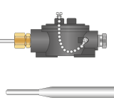 RTD, PRT, Pt100 Sensor with Straight Through Head