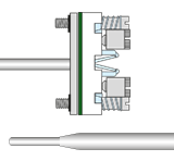 RTD, PRT, Pt100 Sensor with Spring Loaded Block