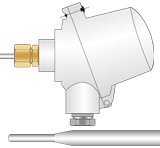 RTD, PRT, Pt100 Sensor with BUZ-H Style Head