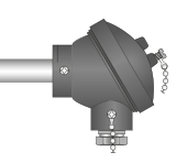 Robust Type N heavy duty thermocouple with armored cable for harsh high-temperature applications