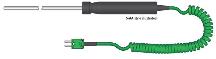 Type K Hand Held Thermocouple Probe Typical Hand Held Type K Thermocouple Probe